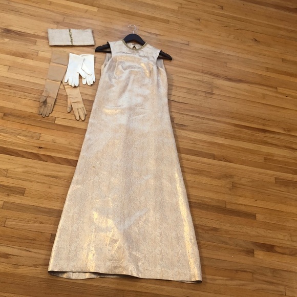 VINTAGE Egyptian Greek dress A line with keyhole - Picture 3 of 12